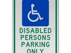 Disabled Persons Parking Only Sign