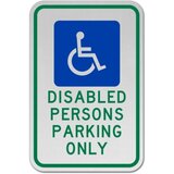 Disabled Persons Parking Only Sign